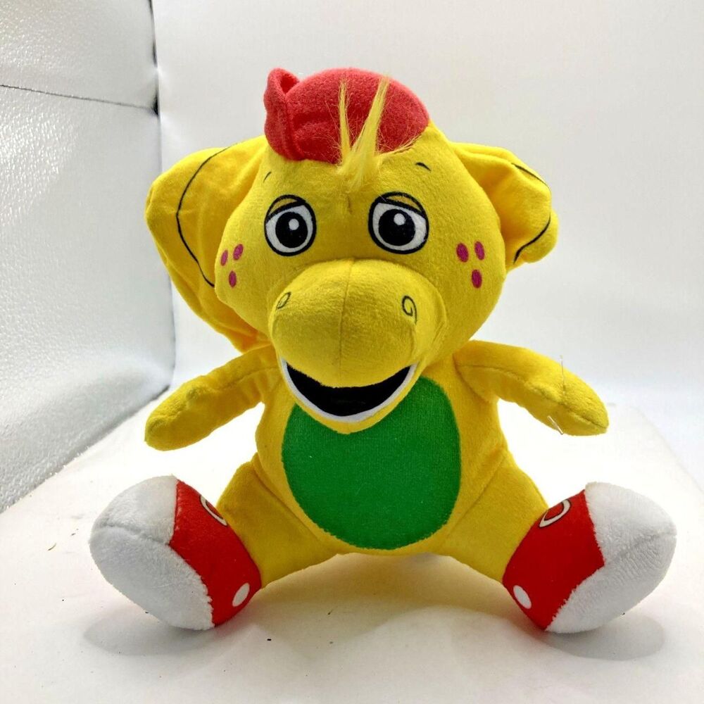 The BJ Retired Barney And Friends Plush Yellow 7" Stuffed Dinosaur